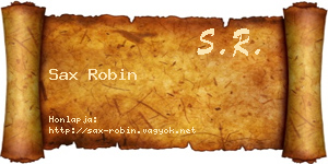 Sax Robin névjegykártya